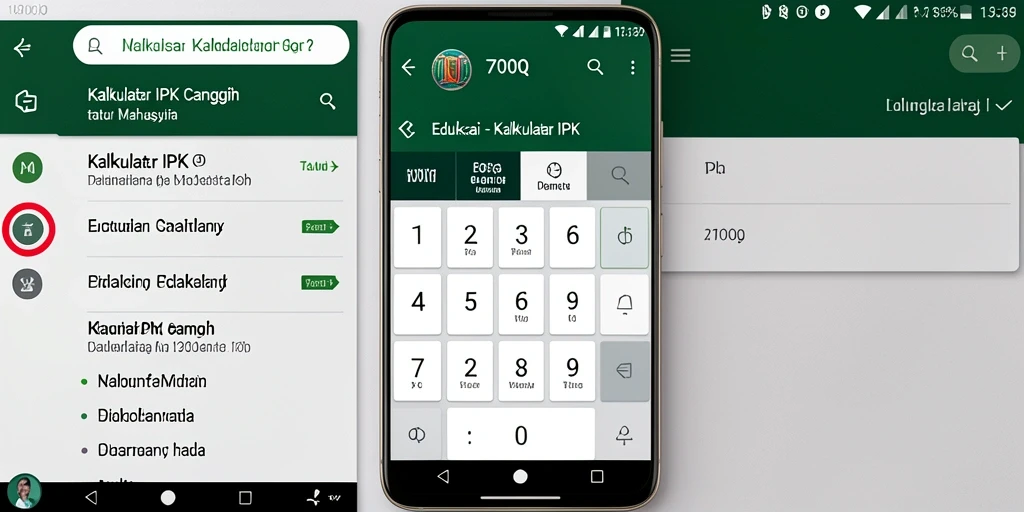 Tampilan antarmuka aplikasi Kalkulator IPK 700Q yang user-friendly.