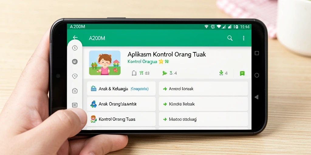 Antarmuka A200M untuk kontrol orang tua yang interaktif.
