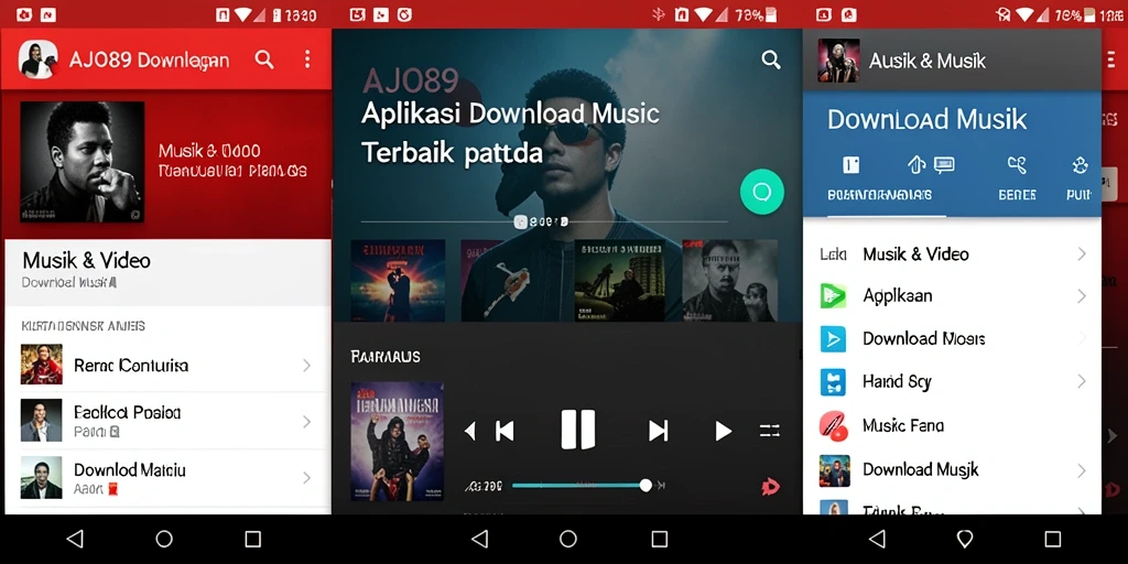 Antarmuka AJO89 yang sederhana dan intuitif untuk Download Musik.