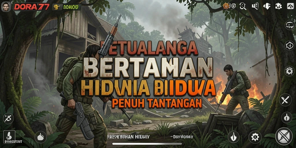 Tampilan antarmuka DORA77 yang intuitif untuk bertahan hidup.