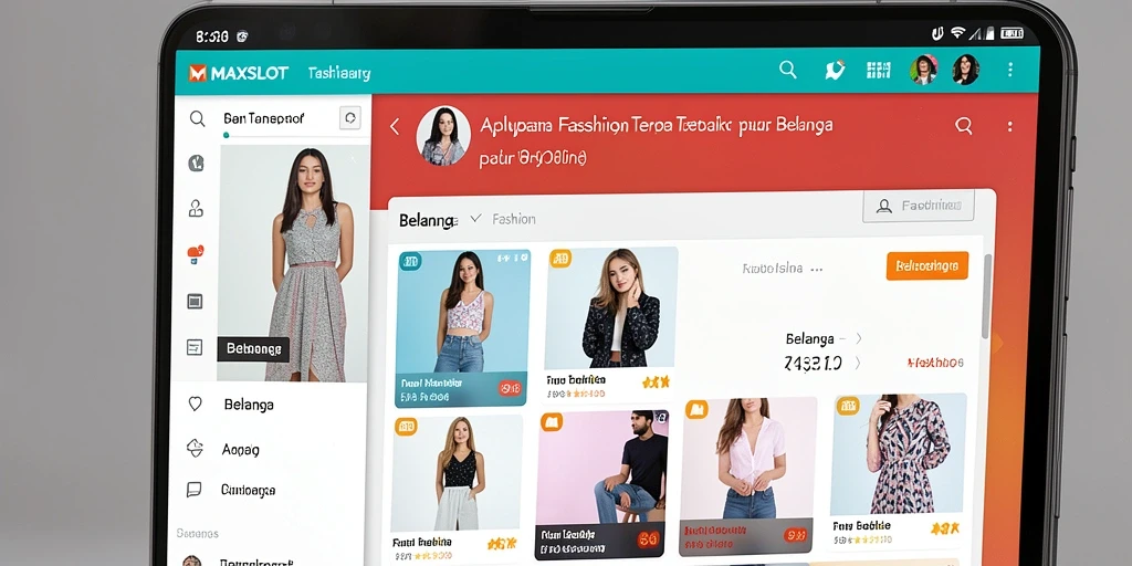 Tampilan antarmuka aplikasi MAXSLOT yang menarik dan user-friendly.