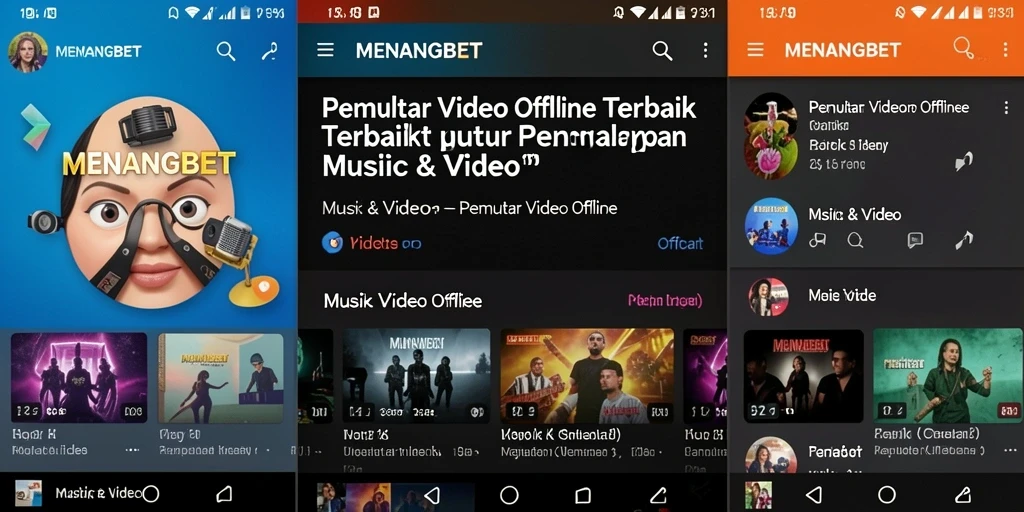 Tampilan antarmuka Pemutar Video Offline MENANGBET yang intuitif.