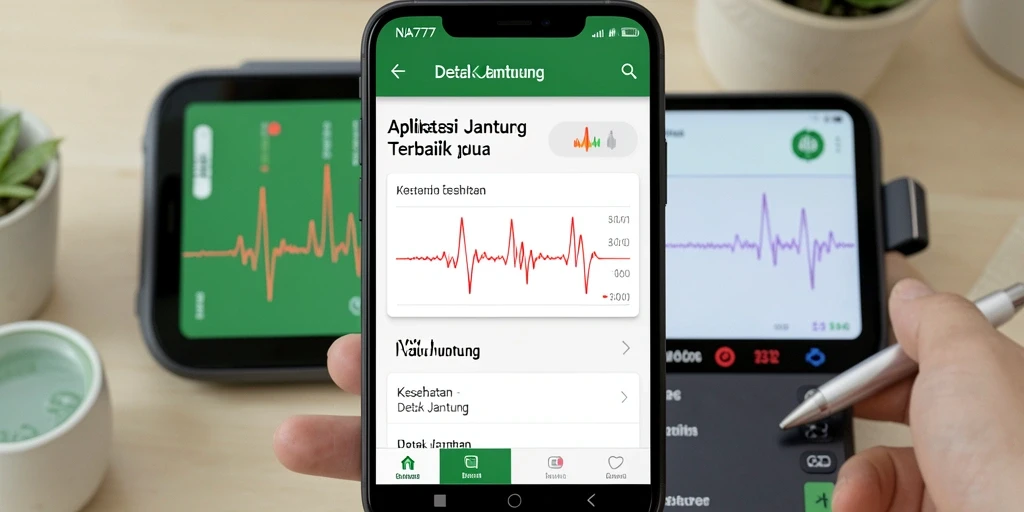 Antarmuka intuitif aplikasi Detak Jantung NA777 yang menarik.