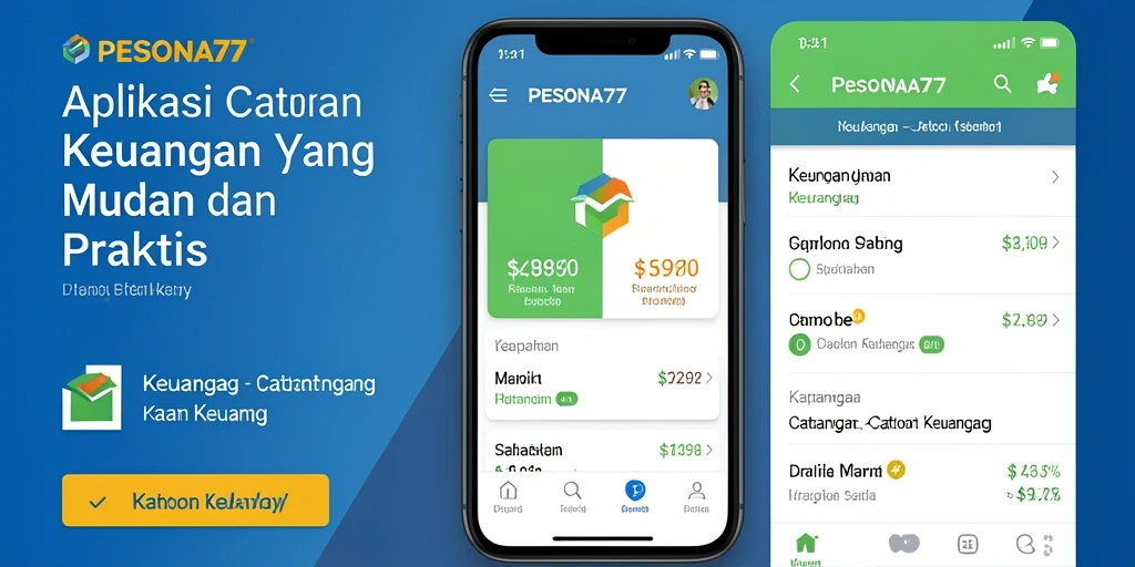 Antarmuka PESONA77 yang sederhana dan fungsional untuk catatan keuangan.
