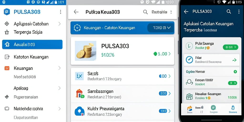 Screenshot utama PULSA303 menampilkan antarmuka Catatan Keuangan yang sederhana dan informatif.