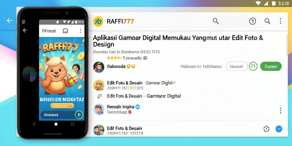 Antarmuka RAFFI777 yang intuitif dan penuh warna.