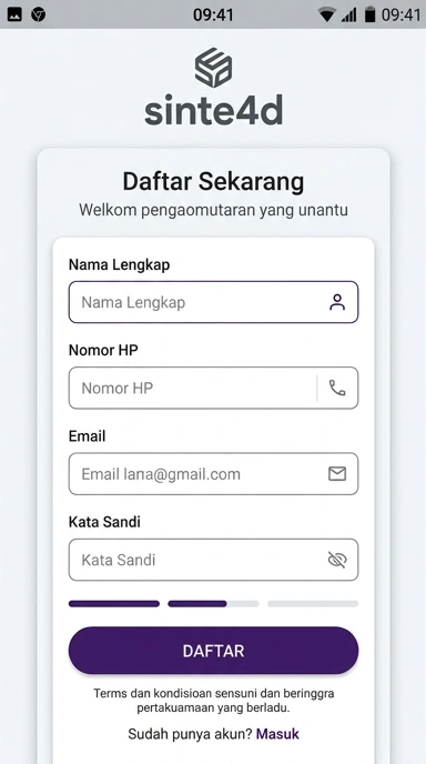 Panduan Lengkap Buat Akun Baru sinte4d