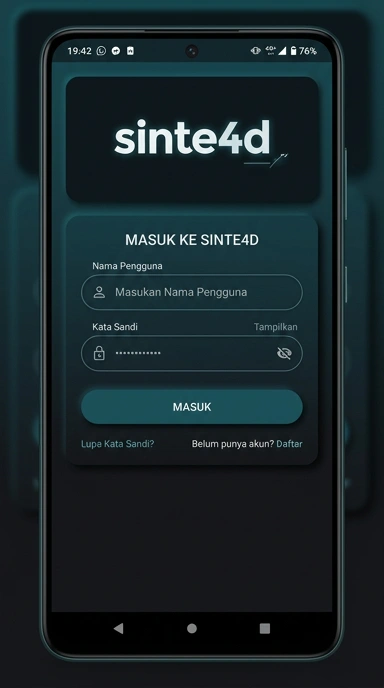 Masuk ke Akun Sinte4d untuk Pengguna Android